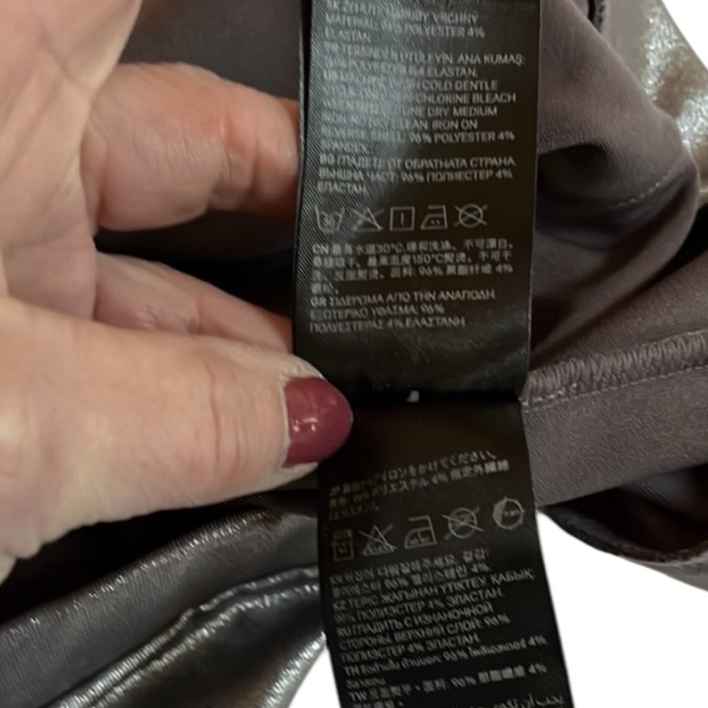 H&M ❤️ Coachella size XL Silver metallic hooded Jacket , pockets - Picture 10 of 16